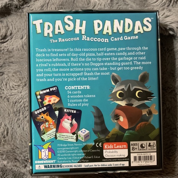 Gamewright - Trash Pandas The Raucous Raccoon Card Game, Ages 8+ - Picture 2 of 2
